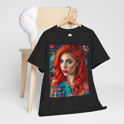 Unisex Heavy Cotton T-Shirt, Aquarius, Zodiac v1, Sexy Art