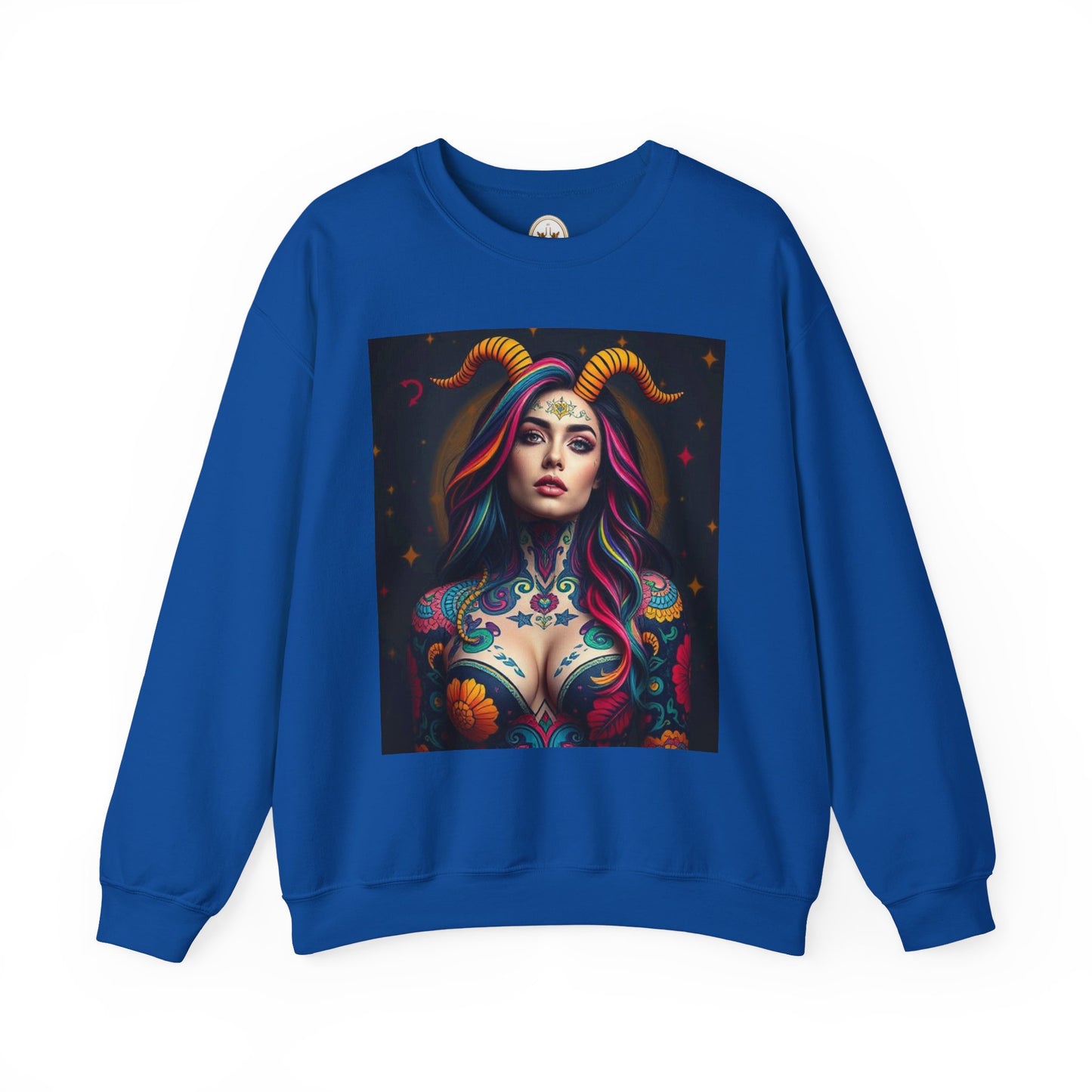 Unisex Heavy Blend™ Crewneck Sweatshirt, Capricorn, Zodiac v3, Sexy Pattern