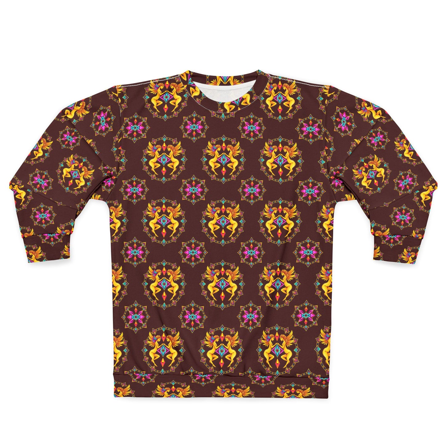 Unisex Sweatshirt (AOP), Gemini, Zodiac v1, Jewel Pattern