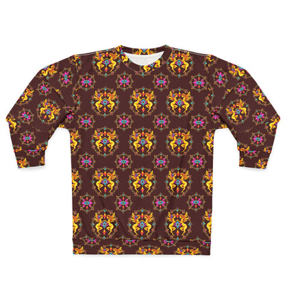 Unisex Sweatshirt (AOP), Gemini, Zodiac v1, Jewel Pattern
