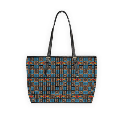 Leather Shoulder Bag, Pisces, Zodiac v4, Shapes Pattern