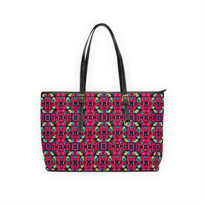 Leather Shoulder Bag, Pisces, Zodiac, Shapes Pattern
