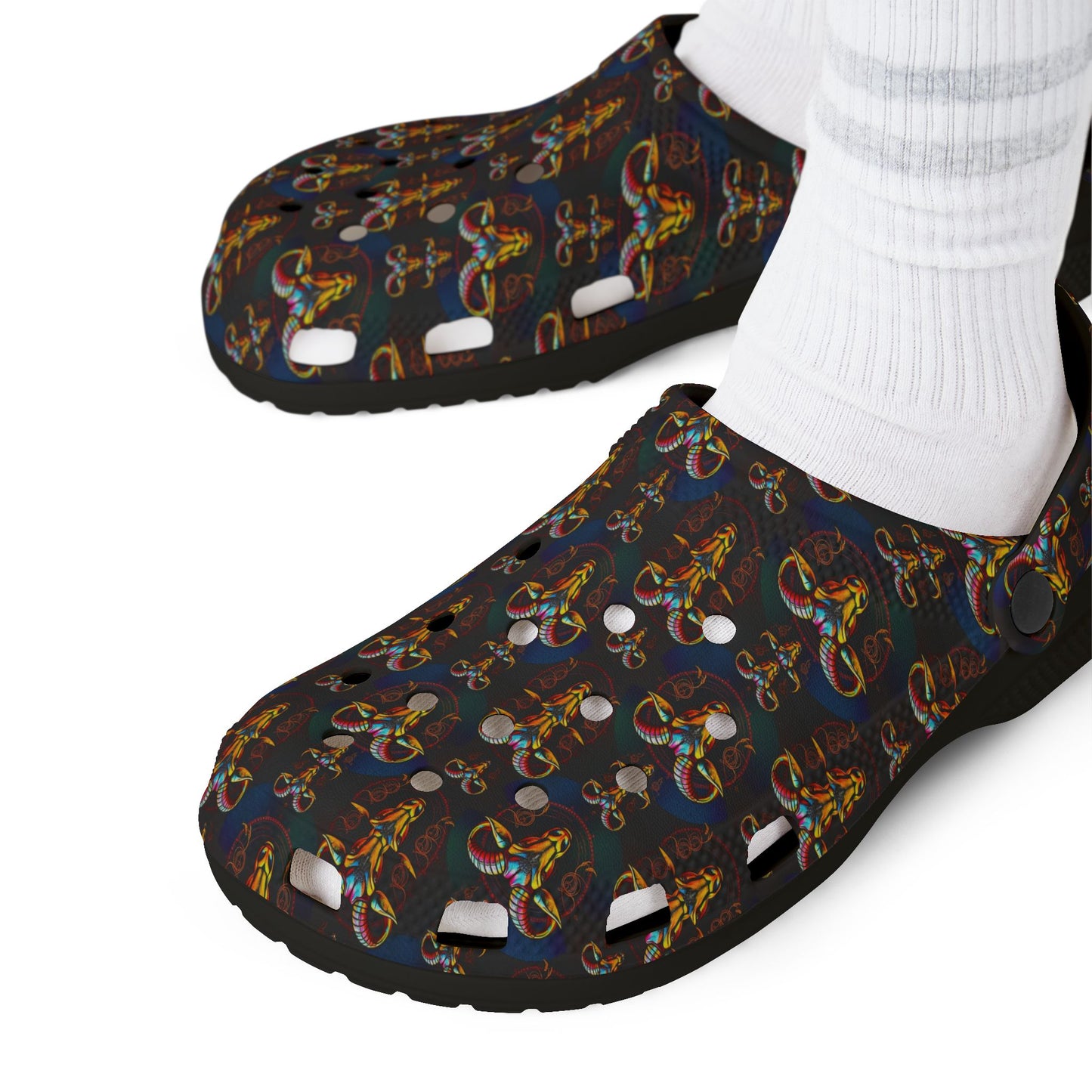 EVA Foam Rubber Shoes, (AOP), Taurus, Zodiac v2, Pattern