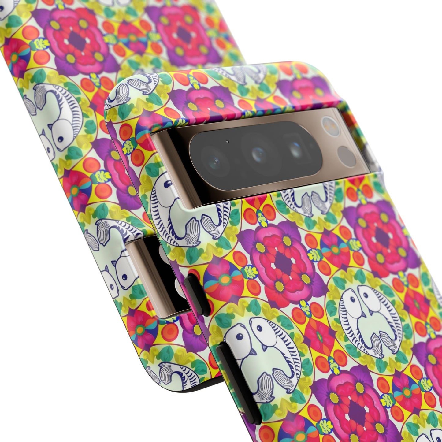 Tough Cases, Pisces, Zodiac v2, Flower Pattern