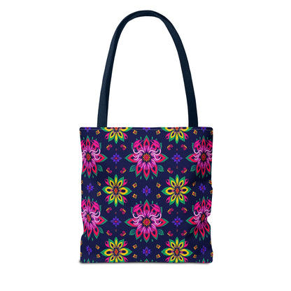 Tote Bag (AOP), Scorpio, Zodiac v2, Flower Pattern