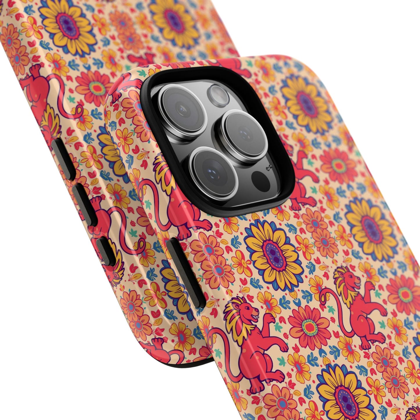 Tough Cases, Leo, Zodiac v1, Flower Pattern