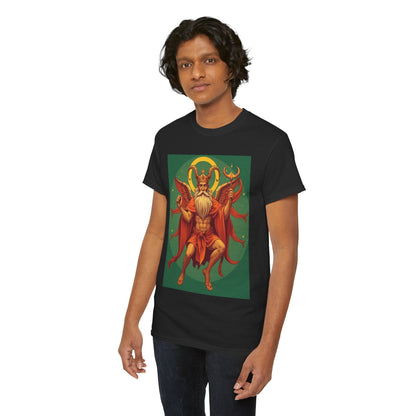 Unisex Heavy Cotton T-Shirt, Aries God, Zodiac Design
