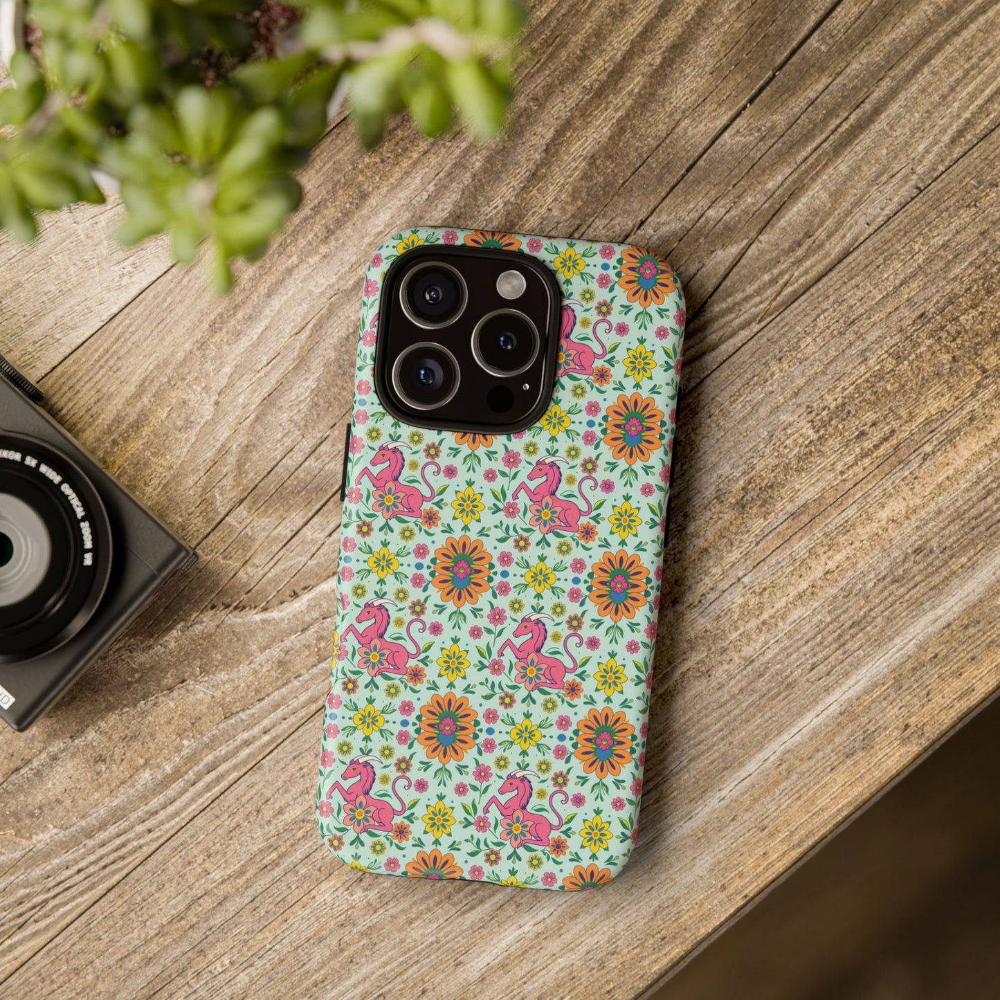 Tough Cases, Aquarius, Zodiac, Flower Pattern