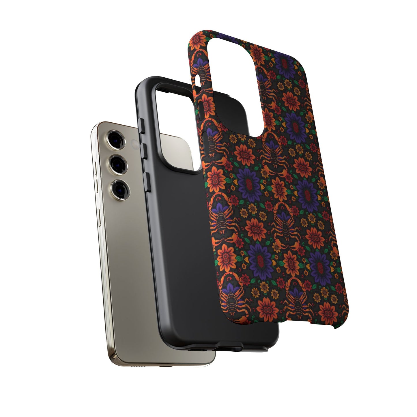 Tough Cases, Scorpio, Zodiac, Flower Pattern