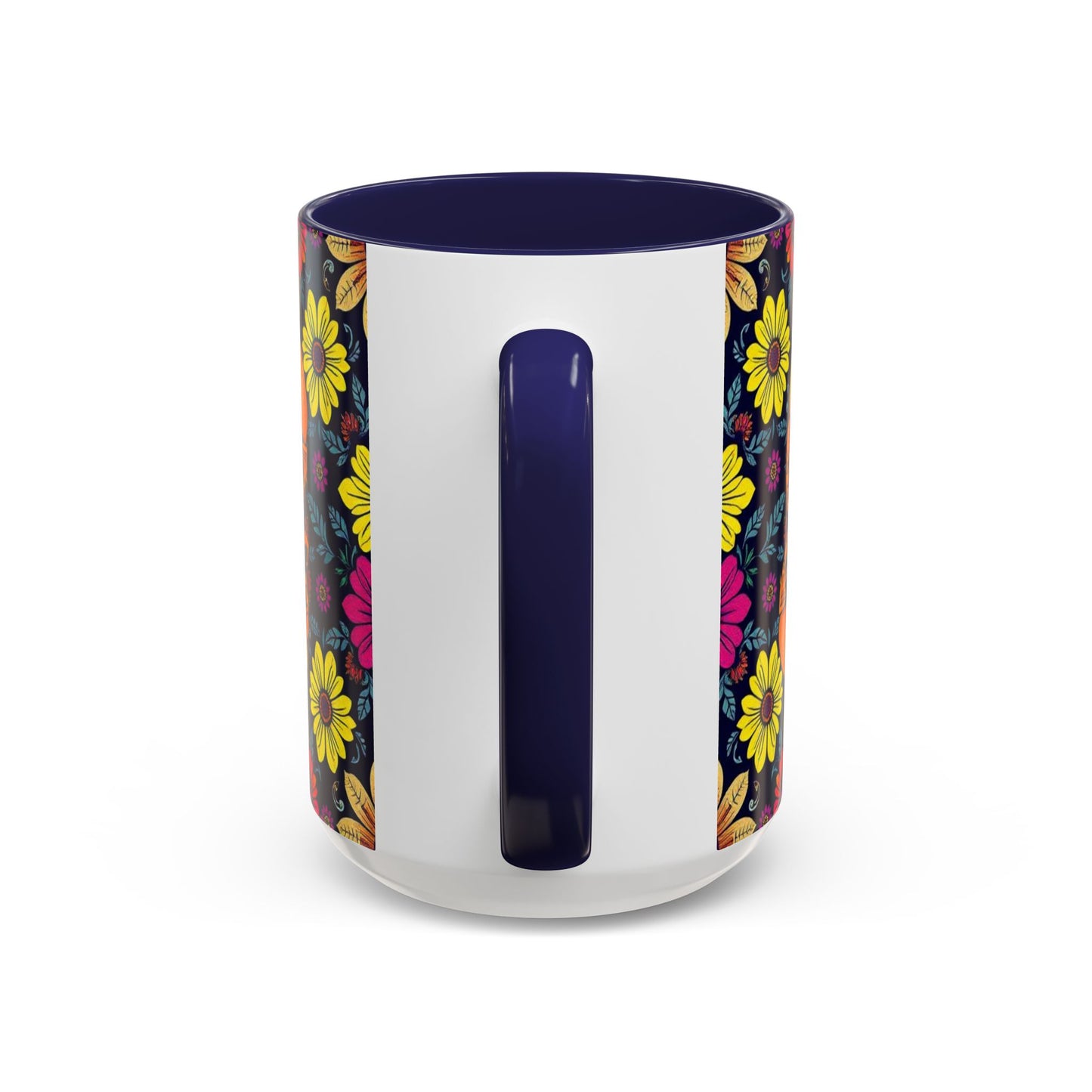 Accent Coffee Mug, Scorpio, Zodiac v3. Flower Pattern, (11, 15oz)