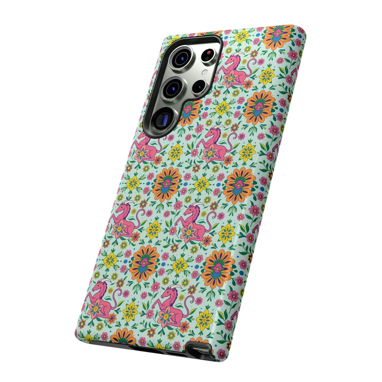 Tough Cases, Aquarius, Zodiac, Flower Pattern