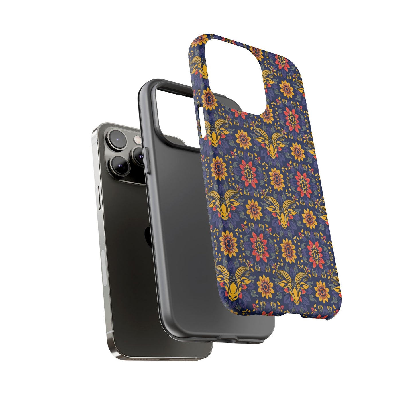 Tough Cases, Taurus, Zodiac v3, Flower Pattern