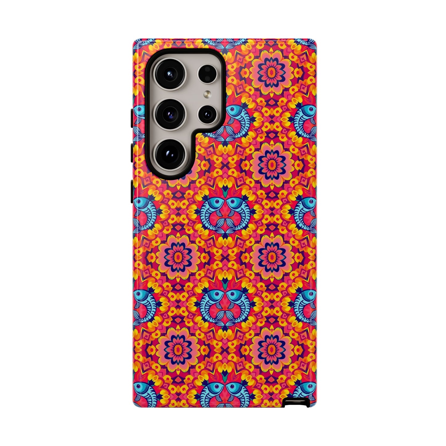 Tough Cases, Pisces, Zodiac v1, Flower Pattern