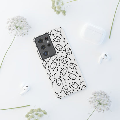 Tough Cases with the Cancer Zodiac sign for iPhone, Samsung Galaxy, and Google Pixel devices