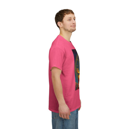 Unisex Heavy Cotton T-Shirt, Meditating Bull, Taurus Zodiac Design