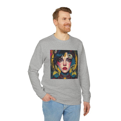 Adidas, Unisex Fleece Crewneck Sweatshirt, Pisces, Pop Art v1, Zodiac