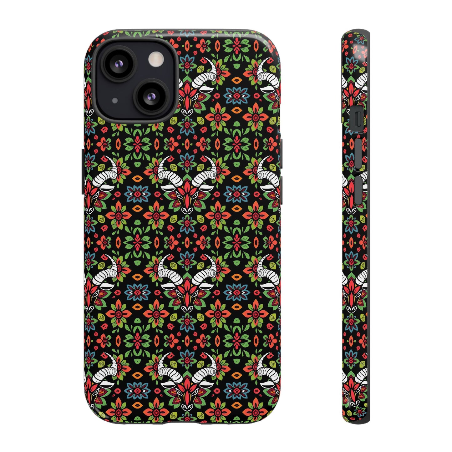 Tough Cases, Taurus, Zodiac v2, Flower Pattern