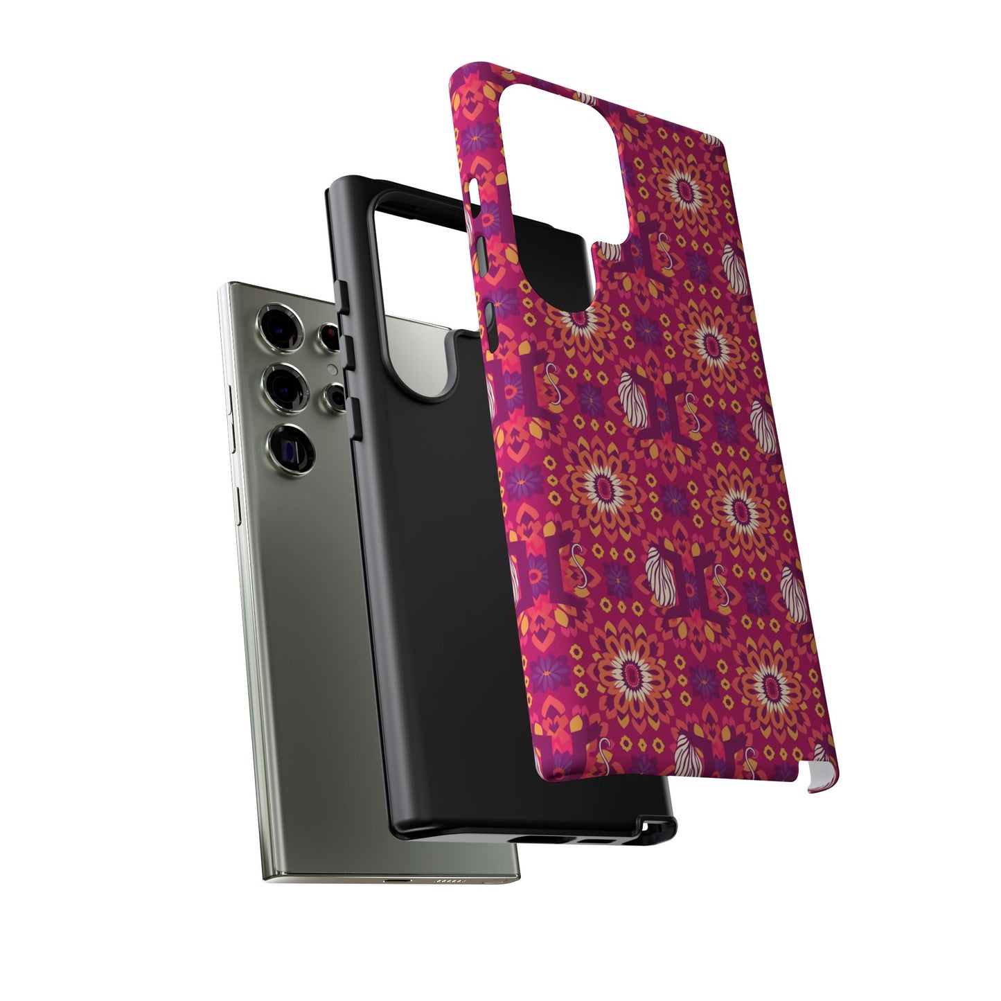 Tough Cases, Gemini, Zodiac v1, Flower Pattern
