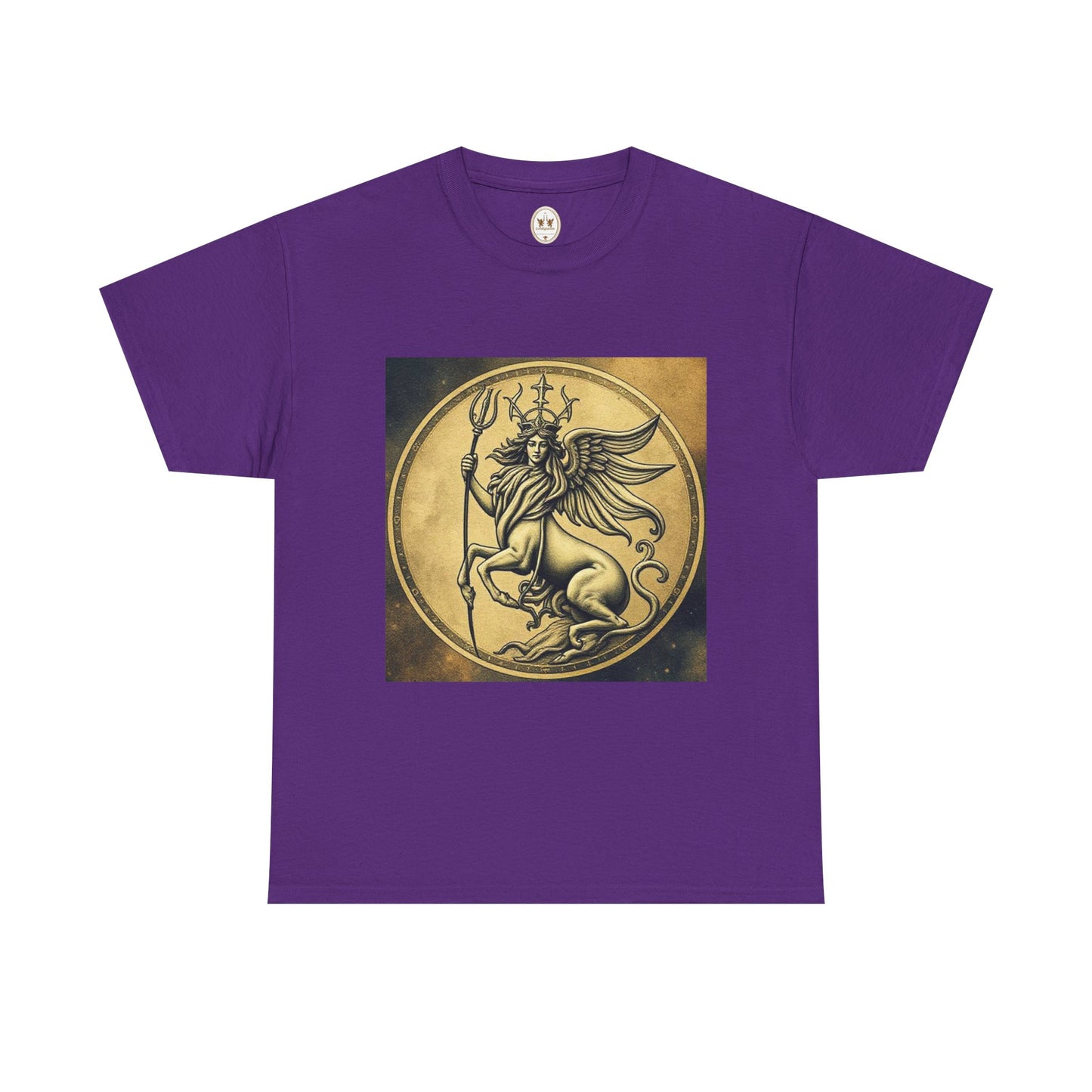 Unisex Heavy Cotton T-Shirt, Angel Animal, Virgo Zodiac Design
