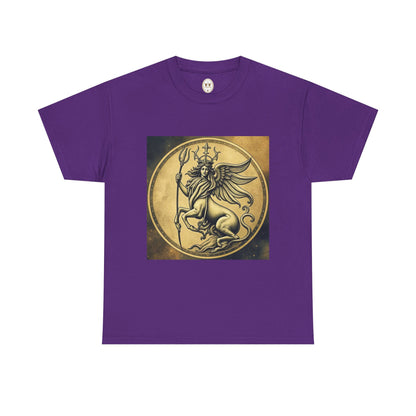 Unisex Heavy Cotton T-Shirt, Angel Animal, Virgo Zodiac Design