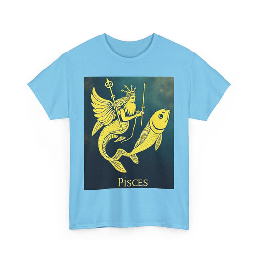 Unisex Heavy Cotton T-Shirt, Pisces Queen, Zodiac Design