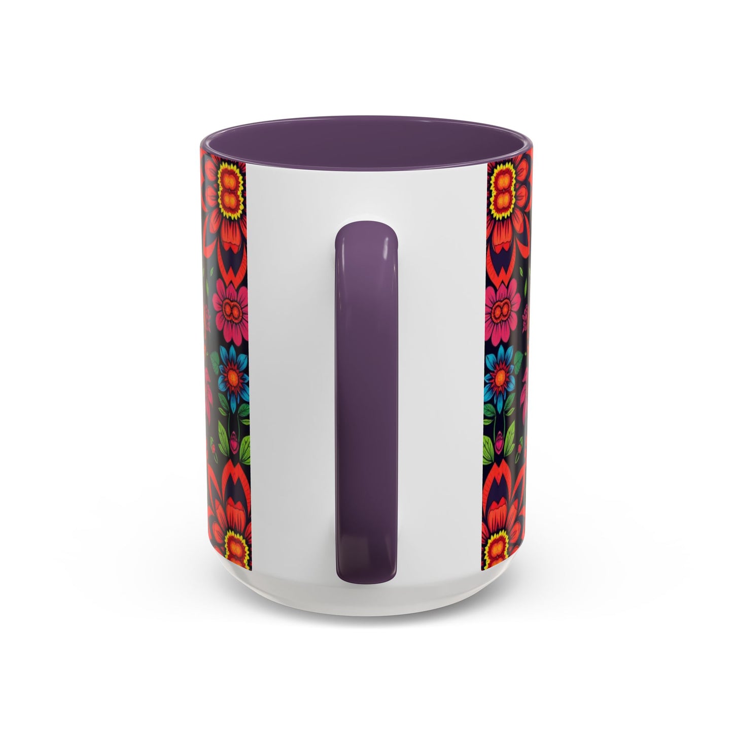 Accent Coffee Mug, Cancer, Zodiac v4, Flower Pattern, (11, 15oz)