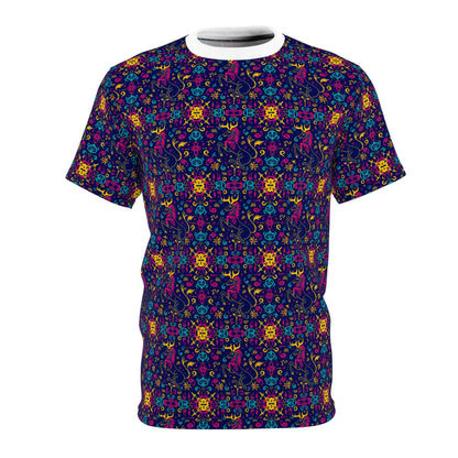 Unisex Cut & Sew T-Shirt, AOP, Aquarius, Zodiac v1, Pattern