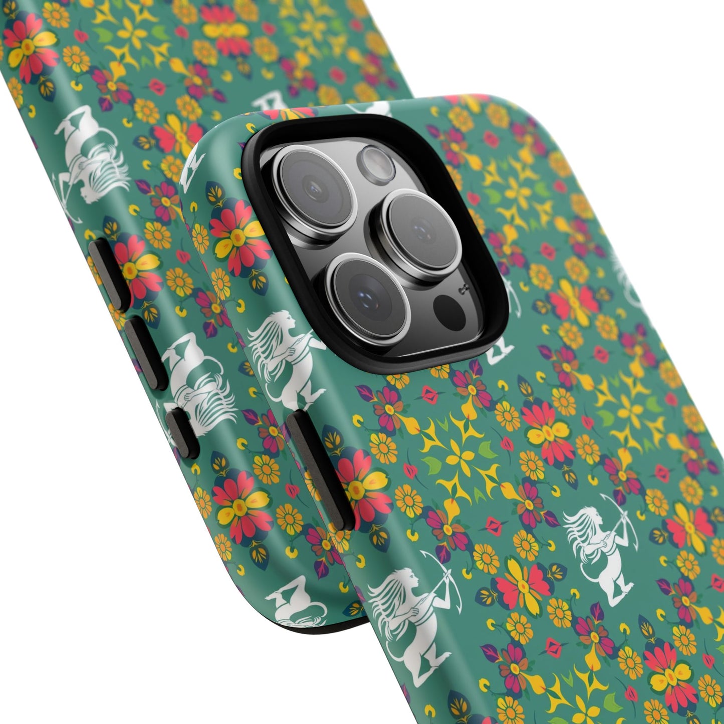 Tough Cases, Sagittarius, Zodiac, Flower Pattern