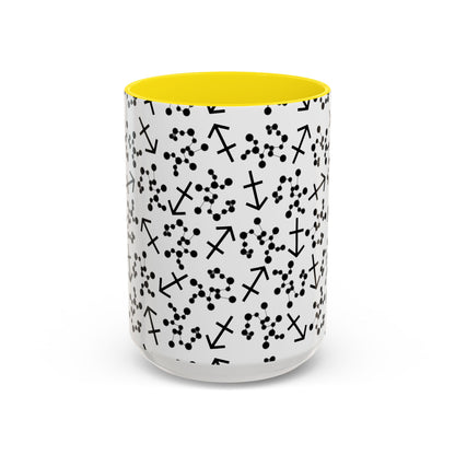Accent Coffee Mug with the Sagittarius sign (11, 15oz)