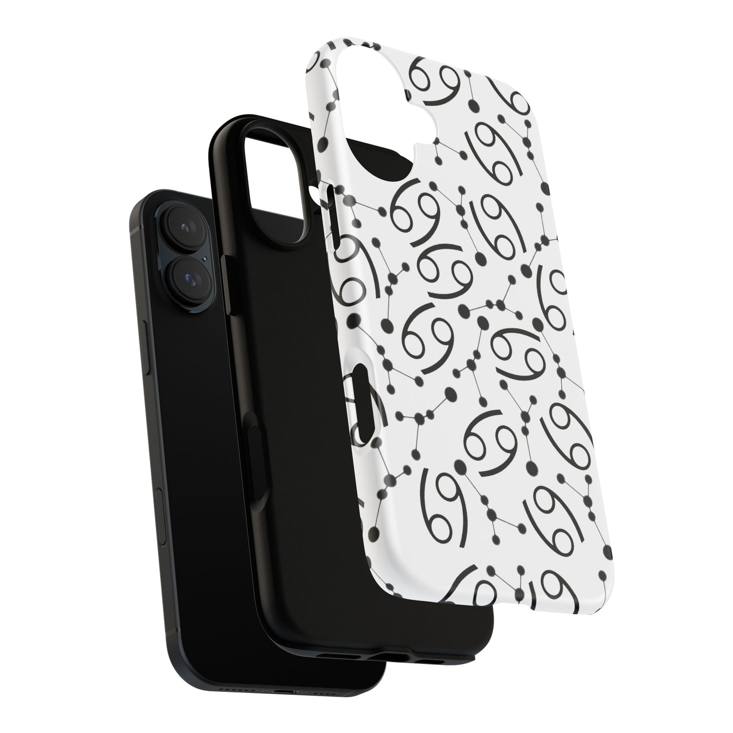 Tough Cases with the Cancer Zodiac sign for iPhone, Samsung Galaxy, and Google Pixel devices