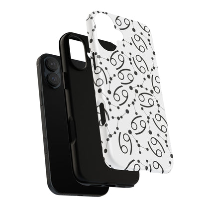 Tough Cases with the Cancer Zodiac sign for iPhone, Samsung Galaxy, and Google Pixel devices