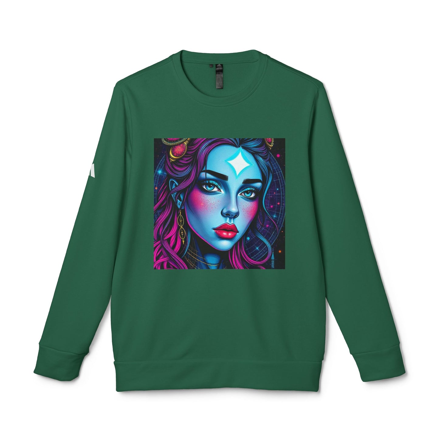 Adidas Unisex Fleece Crewneck Sweatshirt, Gemini, Pop Art, Zodiac
