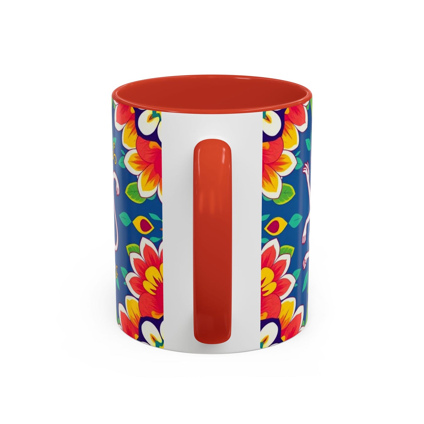 Accent Coffee Mug, Virgo, Zodiac v3. Flower Pattern, (11, 15oz)