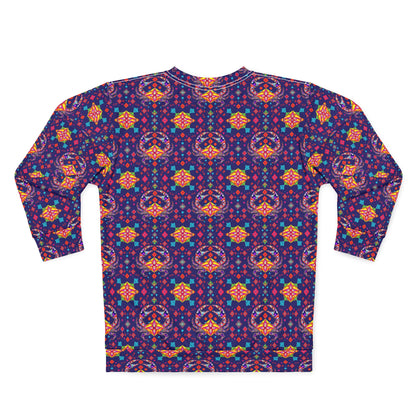 Unisex Sweatshirt (AOP), Cancer, Zodiac v2, Jewel Pattern