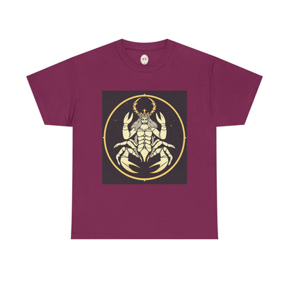 Unisex Heavy Cotton T-Shirt, Scorpio King, Print Art, Zodiac Design