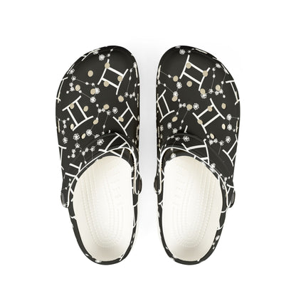 EVA Foam Rubber Shoes (AOP), Material 100% EVA, Gemini Zodiac Design