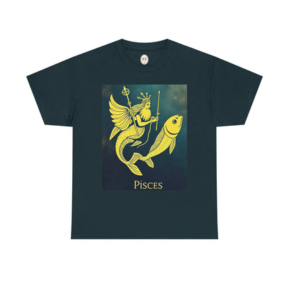 Unisex Heavy Cotton T-Shirt, Pisces Queen, Zodiac Design