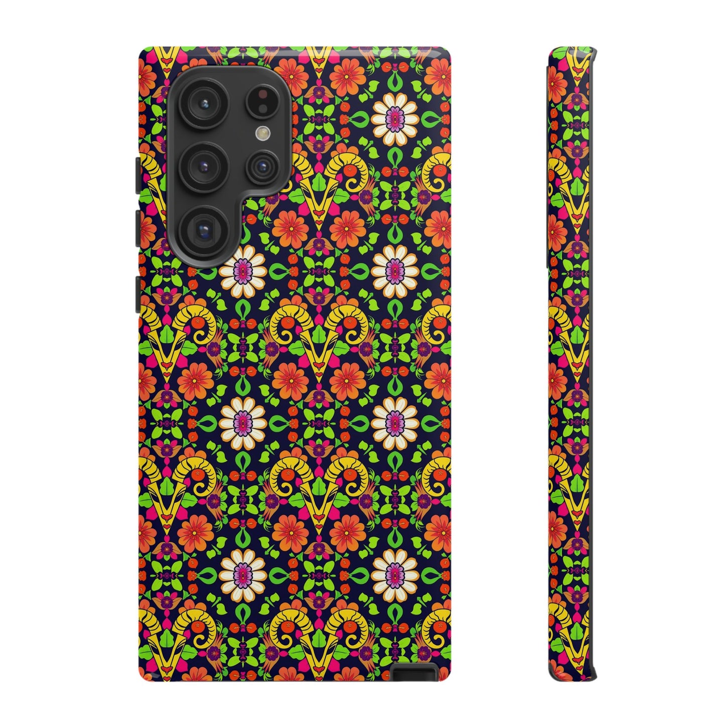 Tough Cases, Aries, Zodiac v4, Flower Pattern
