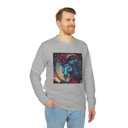 Adidas, Unisex Fleece Crewneck Sweatshirt, Capricorn, Pop Art v1, Zodiac