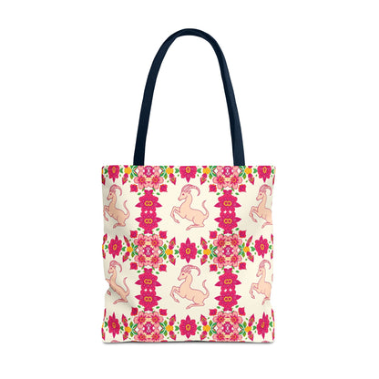Tote Bag (AOP), Capricorn, Zodiac, Flower Pattern
