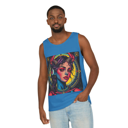 Unisex Garment-Dyed, Tank Top, Scorpio Design, Pop Art, 100% US cotton