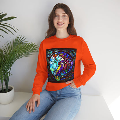 Unisex Heavy Blend™ Crewneck Sweatshirt, Glass, Aquarius Zodiac Design
