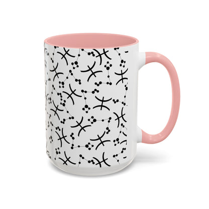 Accent Coffee Mug with the Pisces sign (11, 15oz)