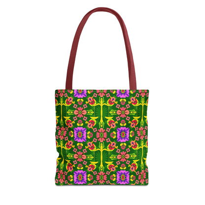 Tote Bag (AOP), Libra, Zodiac, Flower Pattern