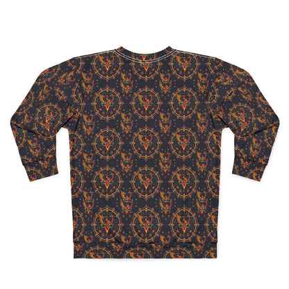 Unisex Sweatshirt (AOP), Sagittarius, Zodiac v2, Jewel Pattern