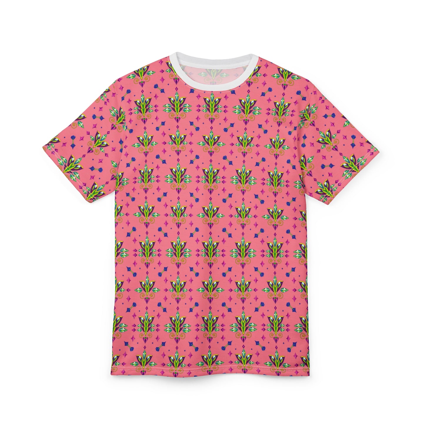 Unisex Cut & Sew T-Shirt, (AOP) Aquarius, Zodiac, Jewels Pattern