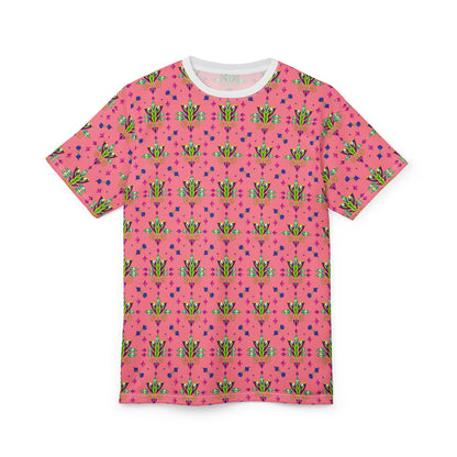 Unisex Cut & Sew T-Shirt, (AOP) Aquarius, Zodiac, Jewels Pattern