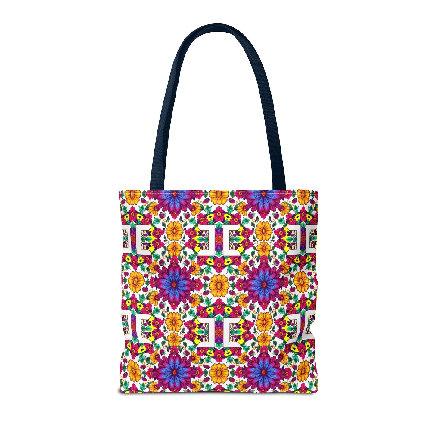Tote Bag, (AOP), Gemini, Zodiac v3, Flower Pattern