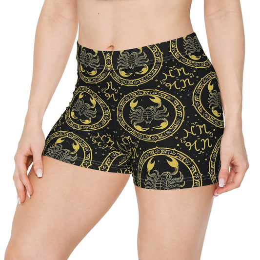 Women's Shorts, AOP, Scorpio, Zodiac v1, Pattern