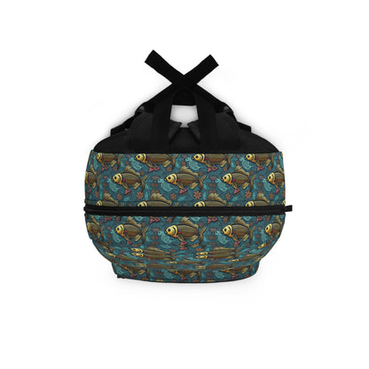 Backpack, Pisces, Zodiac v1, Metal Pattern